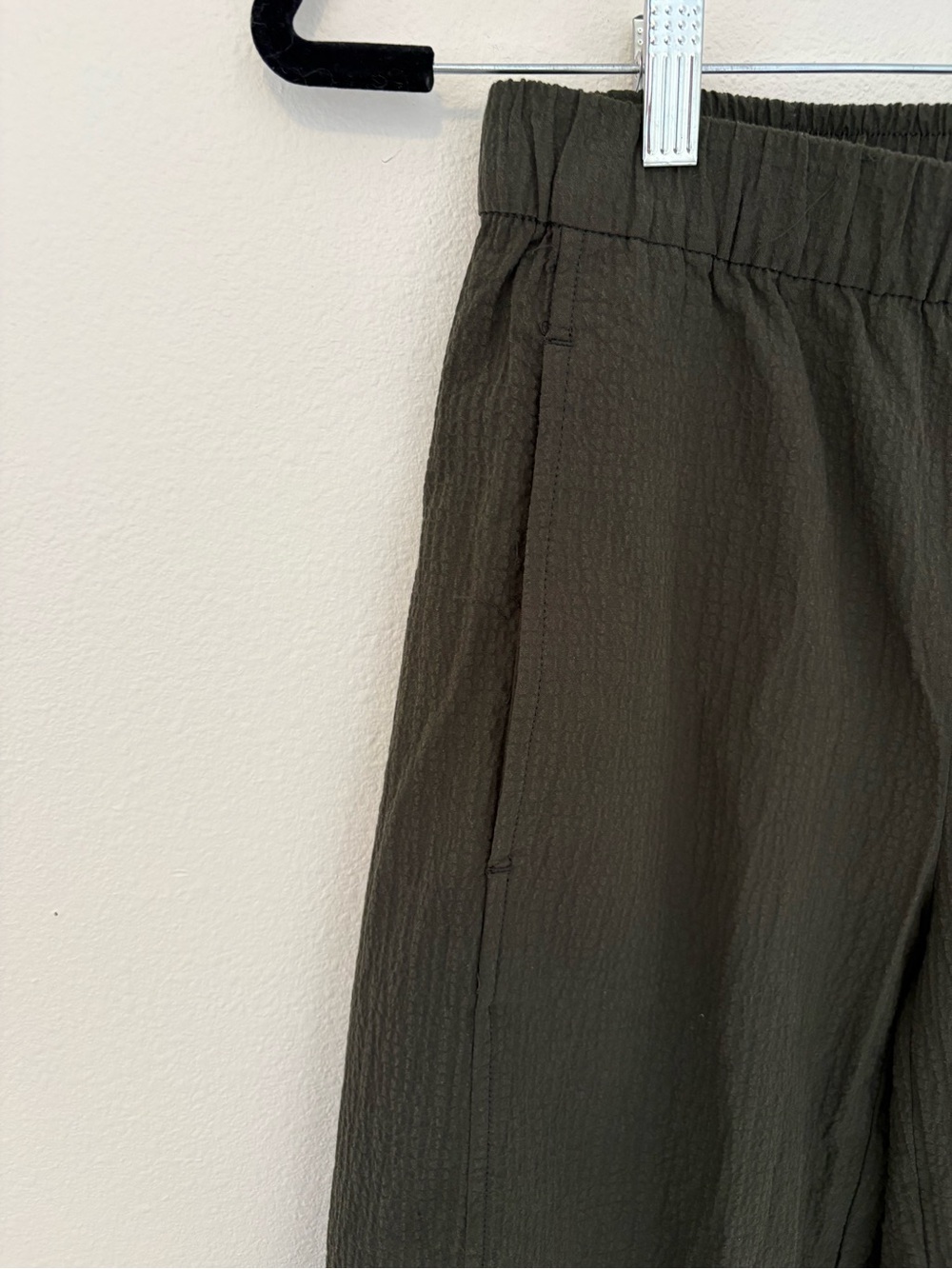 Eileen Fisher Lantern Olive Green Cotton Lightweight Pants Women’s XXS - Picture 2 of 5